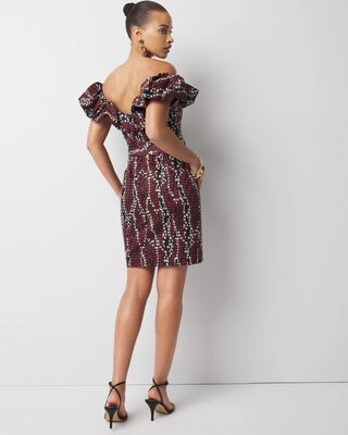 Off-the-Shoulder Poplin Mini Dress | White House Black Market